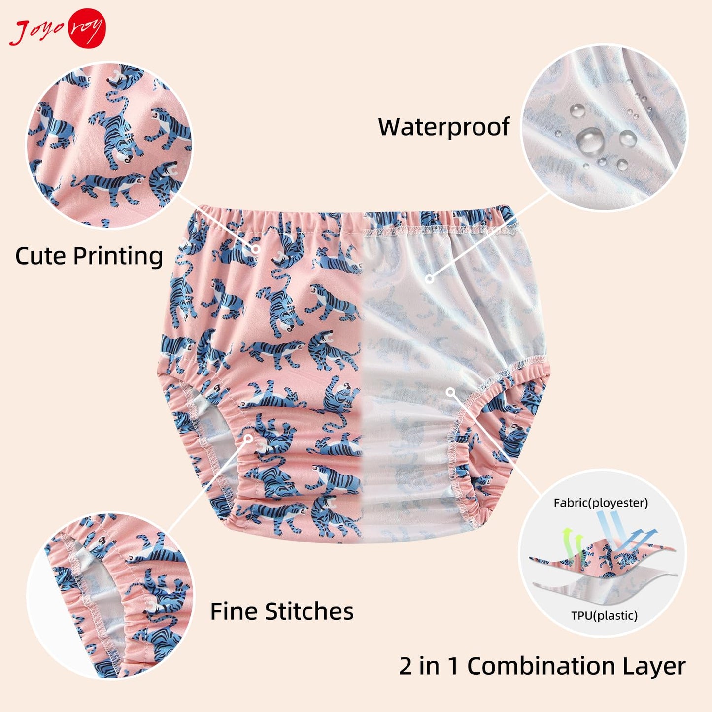 6Pcs Plastic Underwear Covers for Potty Training Rubber Pants for Toddlers Rubber Training Pants for Toddlers Plastic Training Pants Plastic Diaper Covers Toddler Plastic Underwear 1T