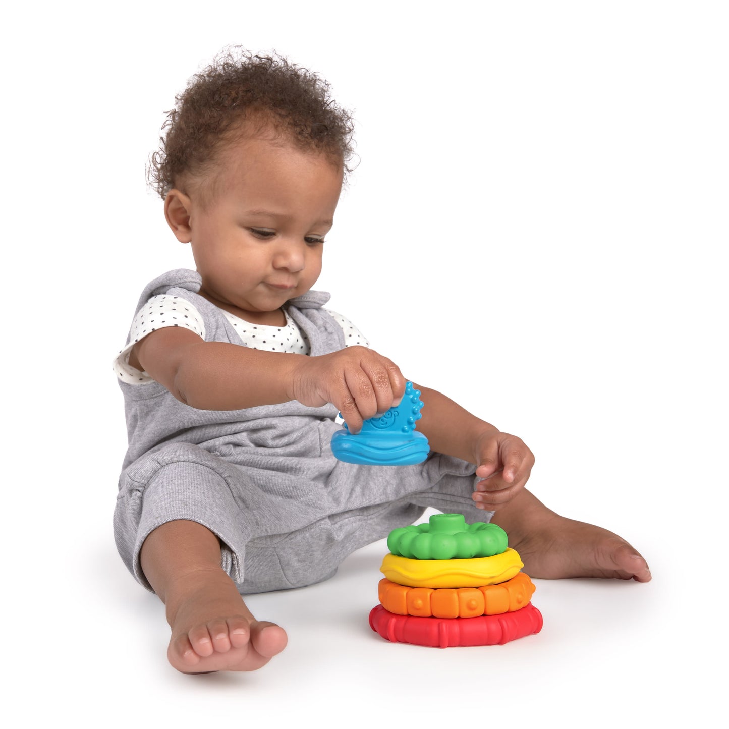 Stack & Teethe Multi-Textured Easy-To-Grasp 5-Piece Teether Toy Set, Ages 3 Months +