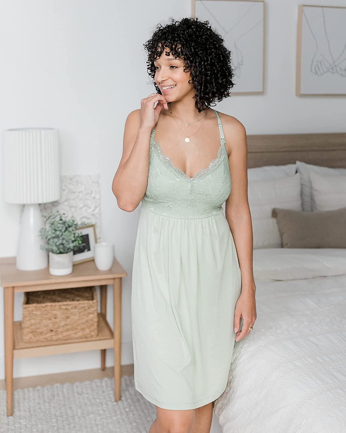 Lucille Nursing Nightgown & Maternity Pajamas | Postpartum Pajamas, Nursing Pjs