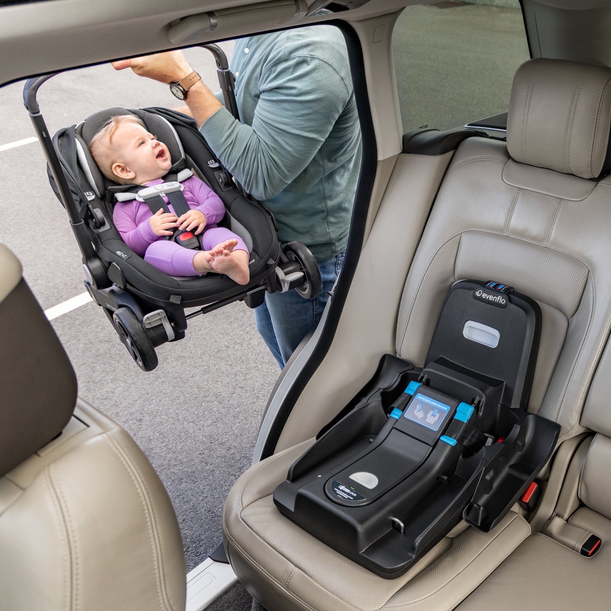 Shyft Dualride with Carryall Storage Infant Car Seat and Stroller Combo (Boone Gray)