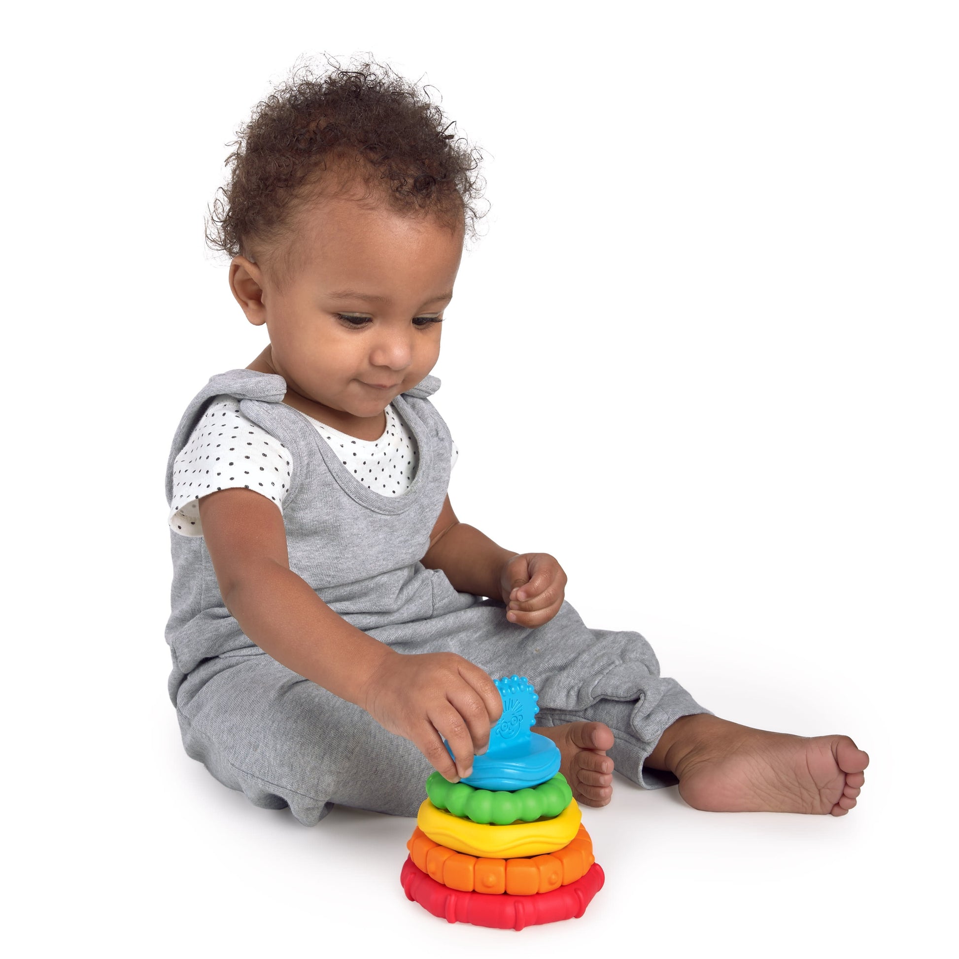 Stack & Teethe Multi-Textured Easy-To-Grasp 5-Piece Teether Toy Set, Ages 3 Months +