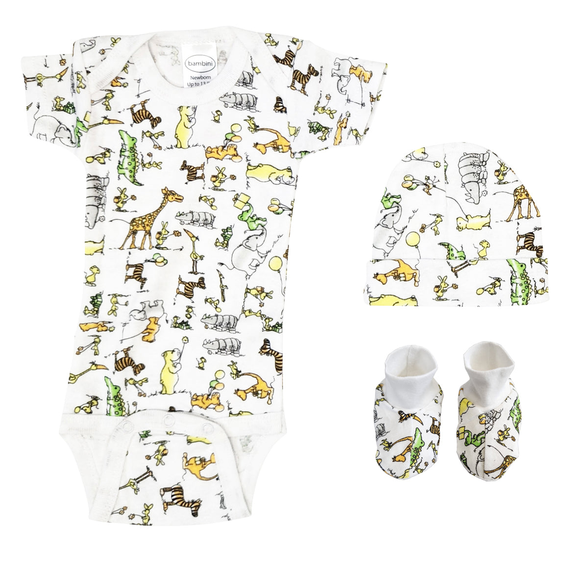 Unisex Newborn Baby 3 Pc Layette Sets NC_0559