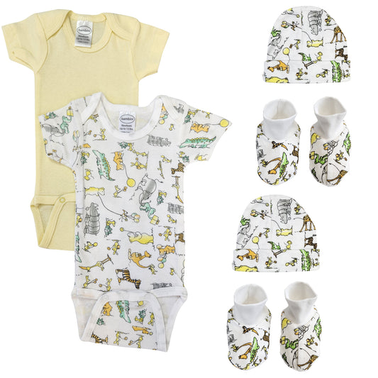 Unisex Newborn Baby 6 Pc Layette Sets NC_0561