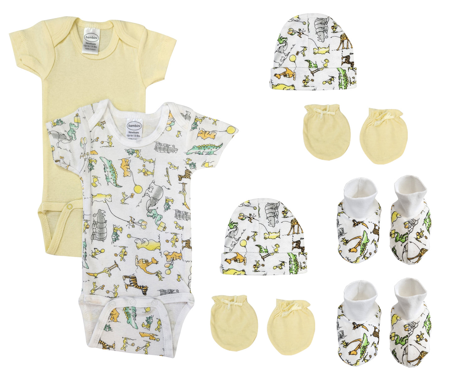 Unisex Newborn Baby 8 Pc Layette Sets NC_0562