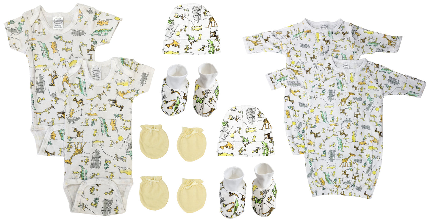 Unisex Newborn Baby 10 Pc Layette Sets NC_0572