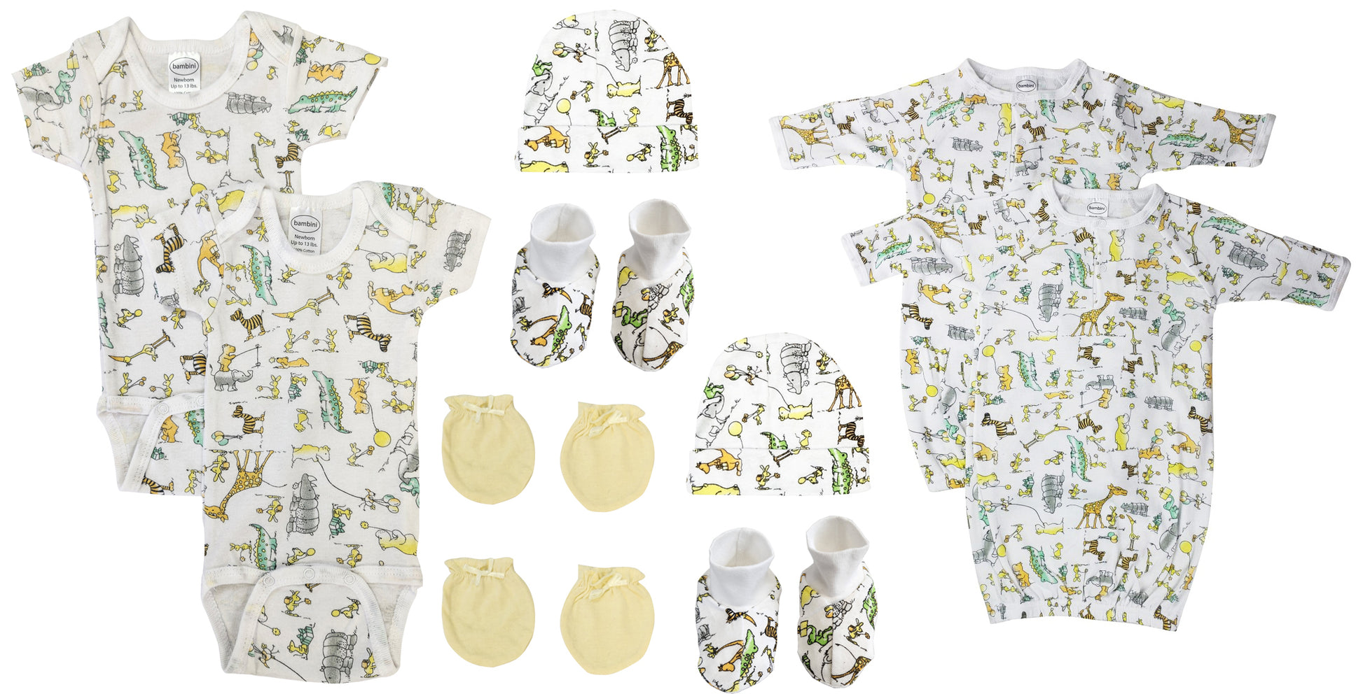 Unisex Newborn Baby 10 Pc Layette Sets NC_0572