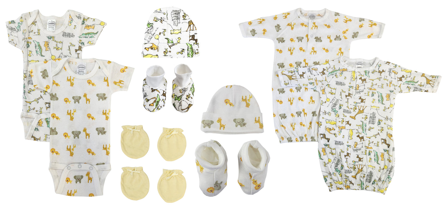 Unisex Newborn Baby 10 Pc Layette Sets NC_0580