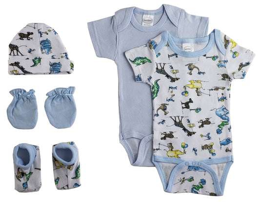 Newborn Baby Boys 5 Pc Layette Baby Shower Gift Set LS_0075