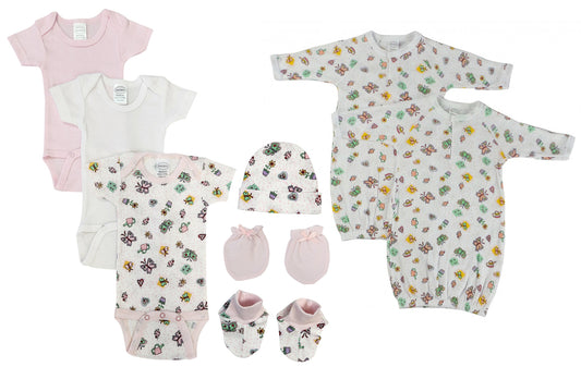 Newborn Baby Girl 8 Pc Layette Sets NC_0592