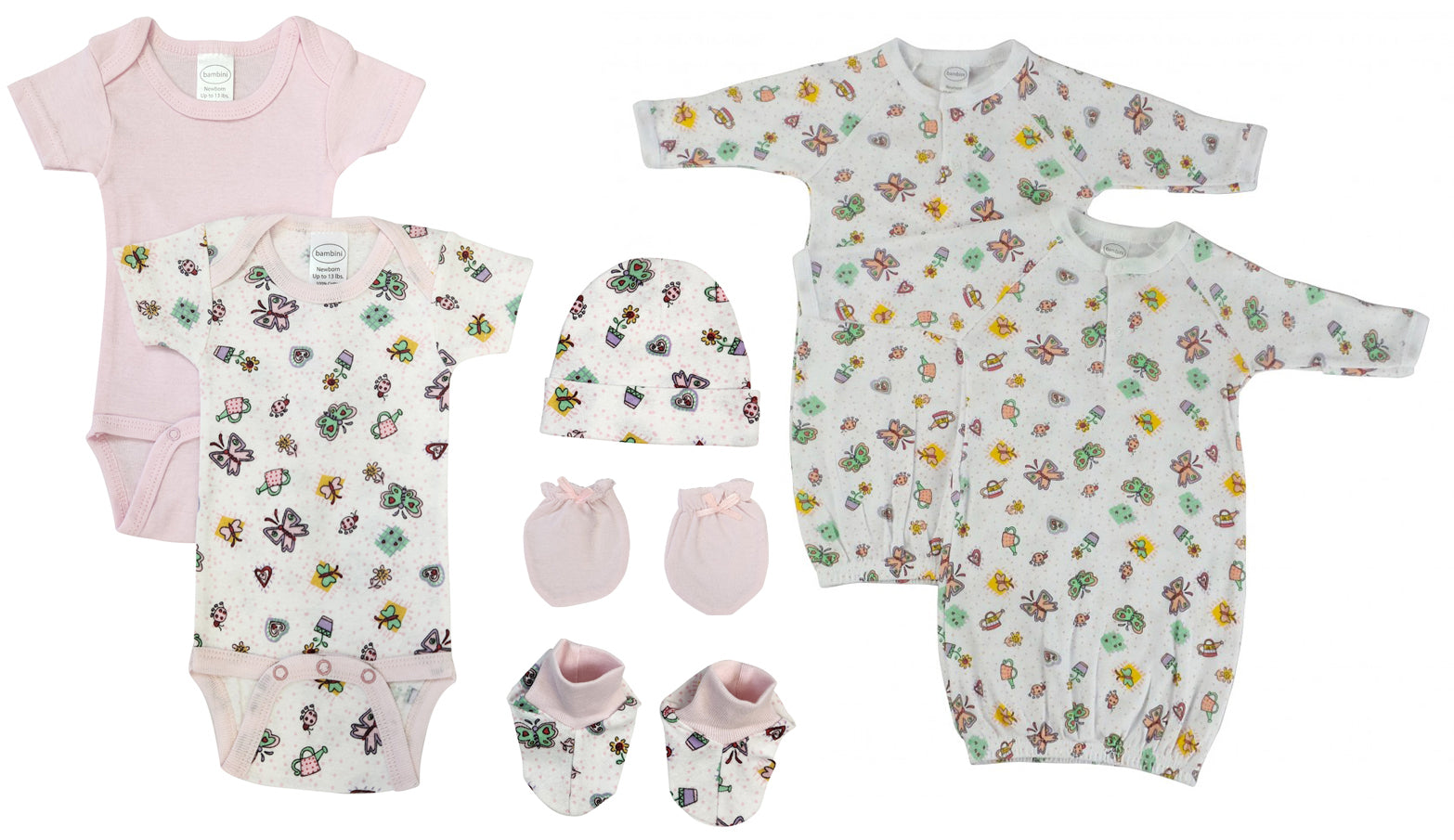 Newborn Baby Girl 7 Pc Layette Sets NC_0604