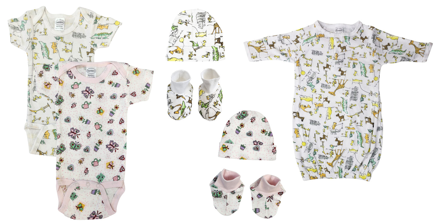 Newborn Baby Girl 7 Pc Layette Sets NC_0609