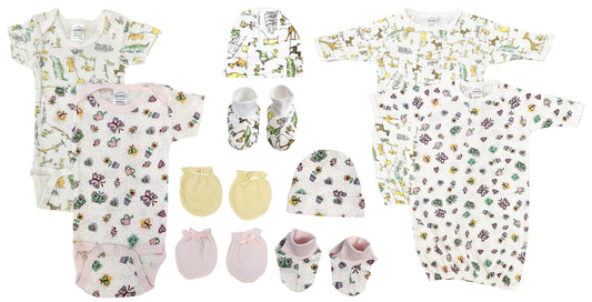 Newborn Baby Girl 10 Pc Layette Sets NC_0614