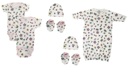 Newborn Baby Girl 7 Pc Layette Sets NC_0619