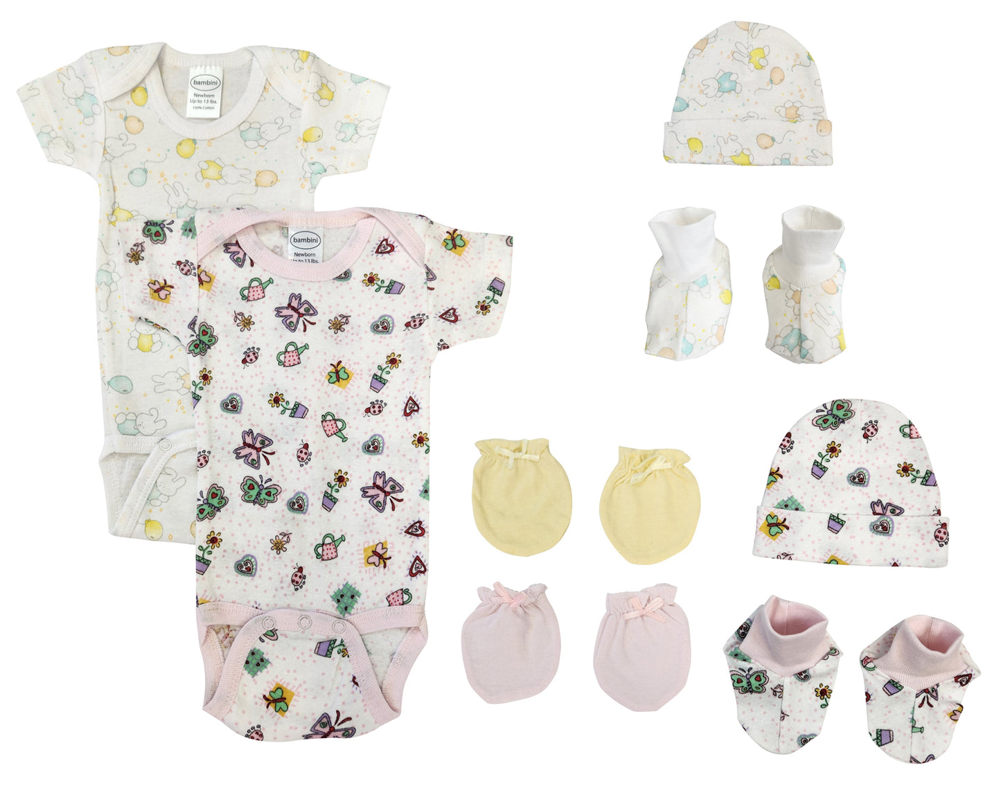 Newborn Baby Girl 8 Pc Layette Sets NC_0624