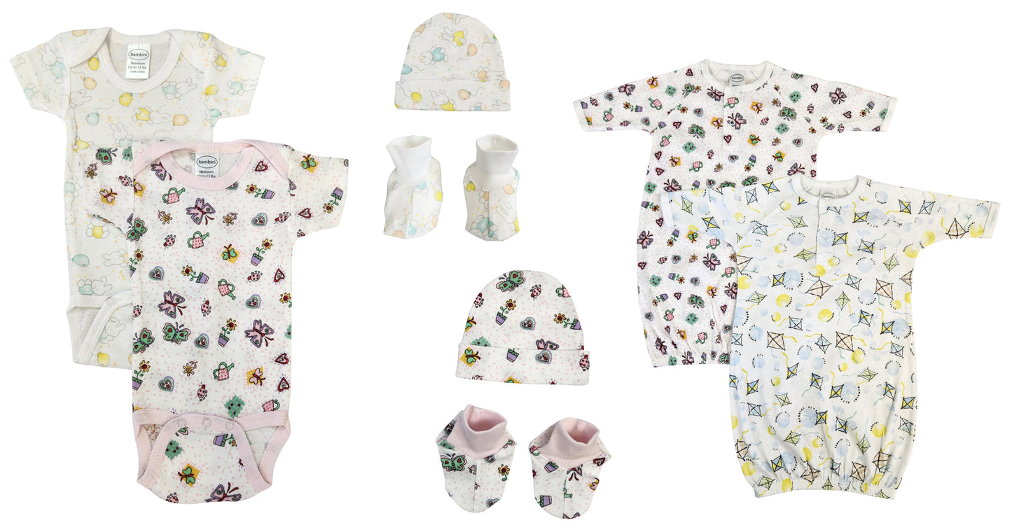 Newborn Baby Girl 8 Pc Layette Sets NC_0626