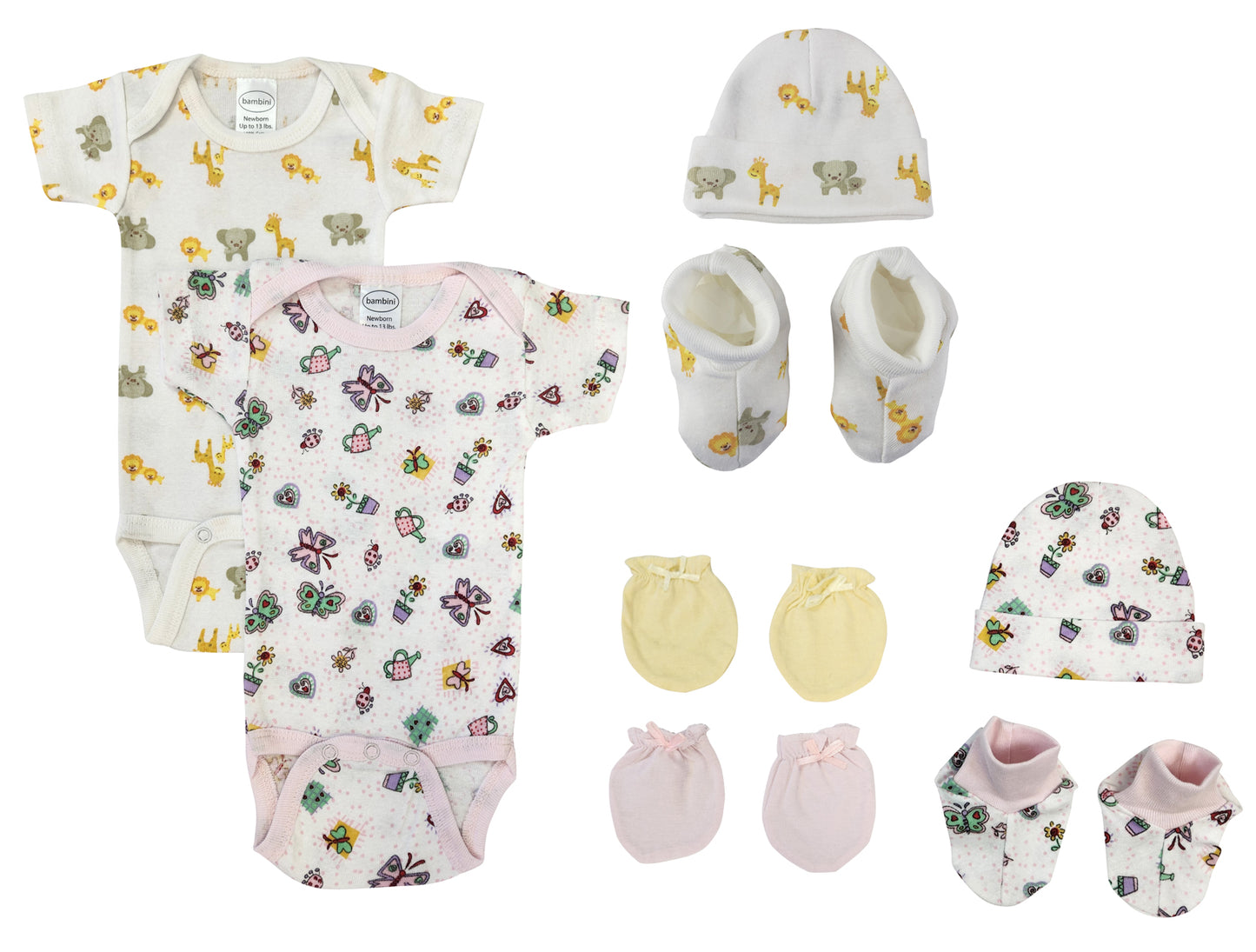 Newborn Baby Girl 8 Pc Layette Sets NC_0629