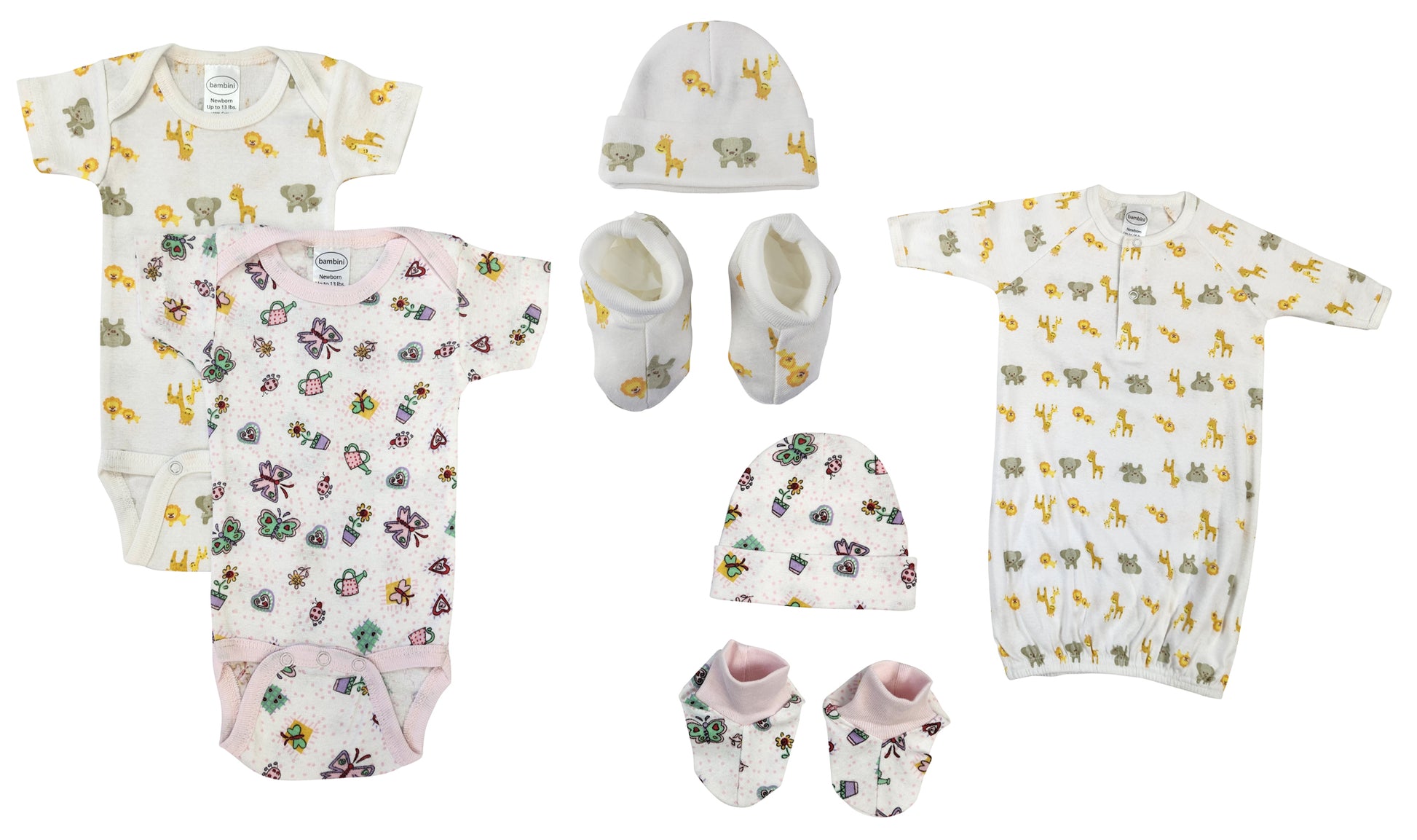 Newborn Baby Girl 7 Pc Layette Sets NC_0630