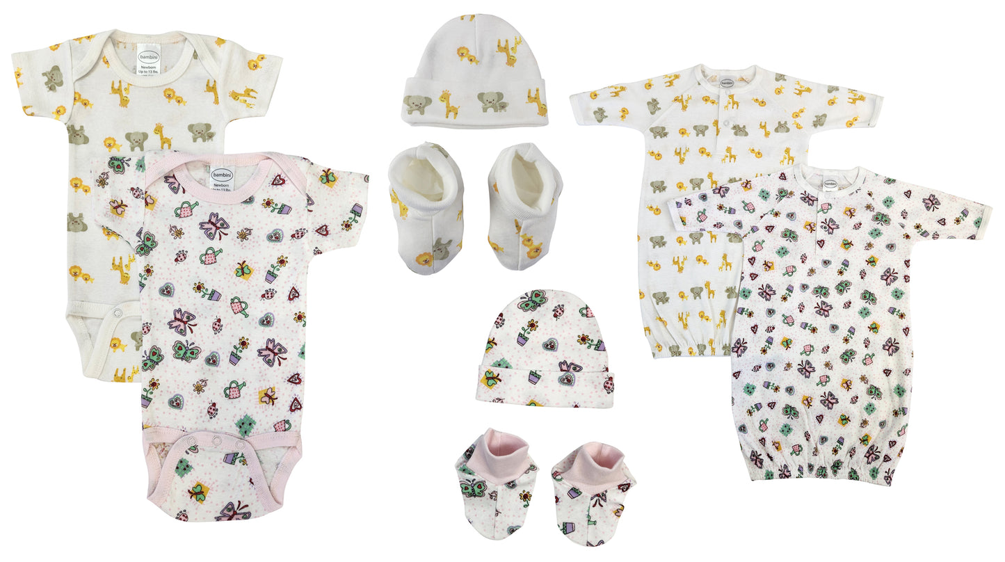 Newborn Baby Girl 8 Pc Layette Sets NC_0632