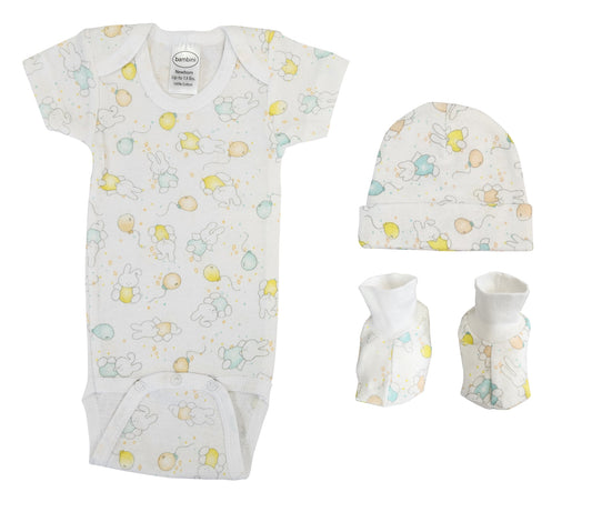 Unisex Newborn Baby 3 Pc Layette Sets NC_0638