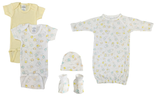 Unisex Newborn Baby 5 Pc Layette Sets NC_0645