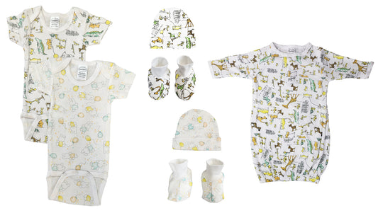 Unisex Newborn Baby 7 Pc Layette Sets NC_0651