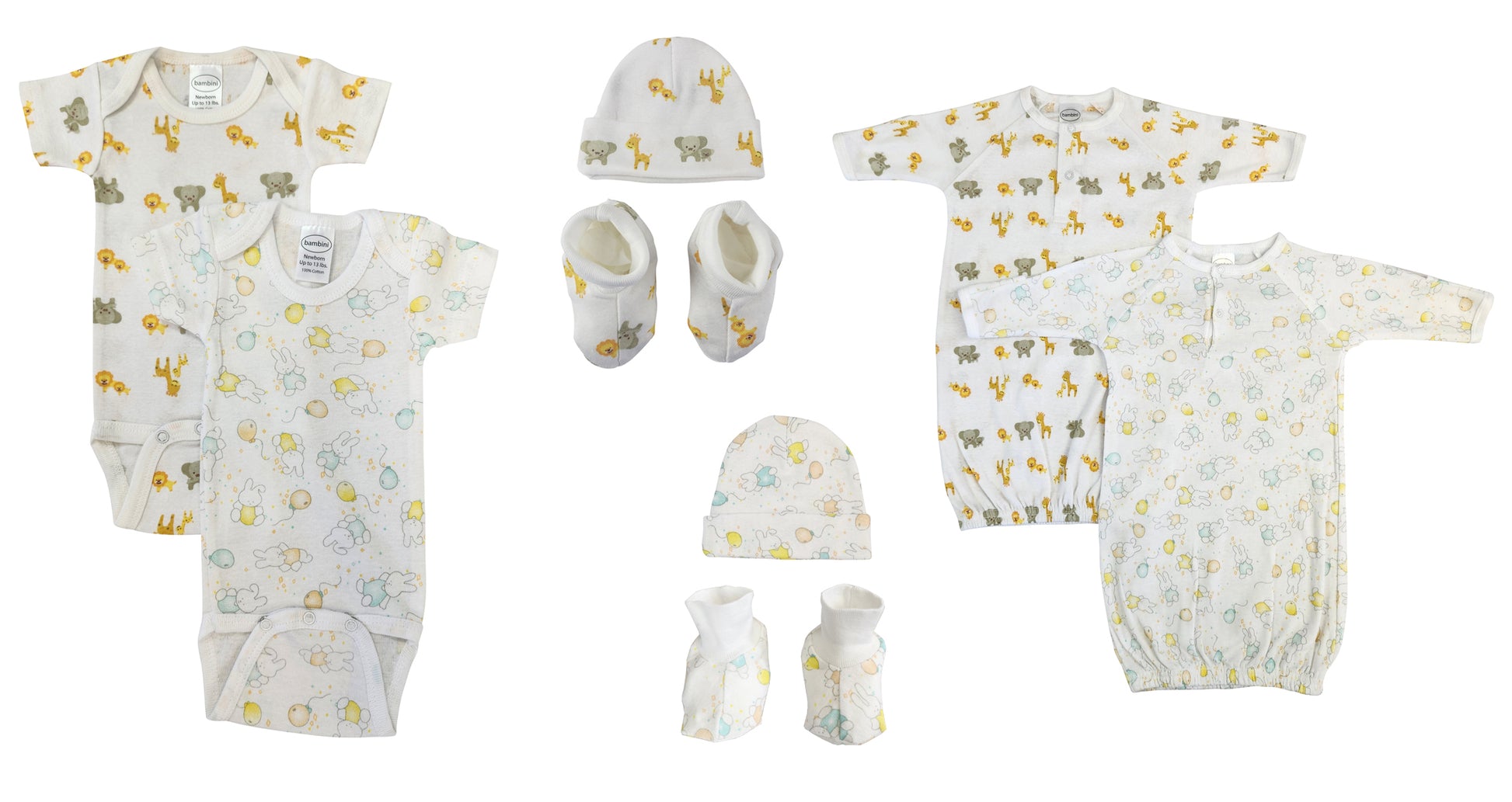 Unisex Newborn Baby 8 Pc Layette Sets NC_0667