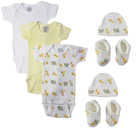 Unisex Newborn Baby 7 Pc Layette Sets NC_0676