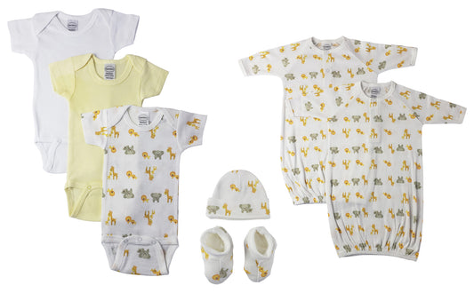 Unisex Newborn Baby 7 Pc Layette Sets NC_0683