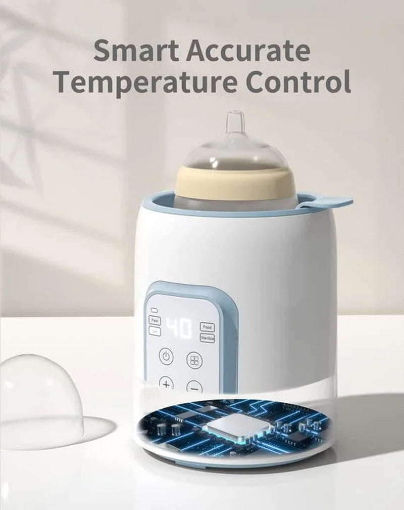 Bottle Warmer with Timer for Breastmilk or Formula, Accurate Temperature Control, Fits for All Bottles-Blue