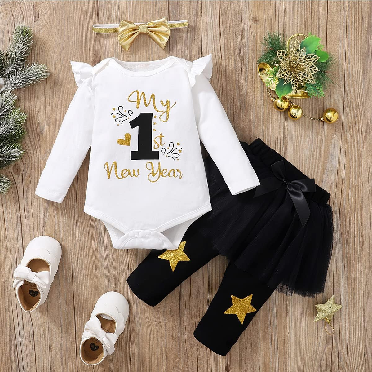 Baby Girl New Year Outfit Newborn 1St New Year Clothes First New Year Bodysuit