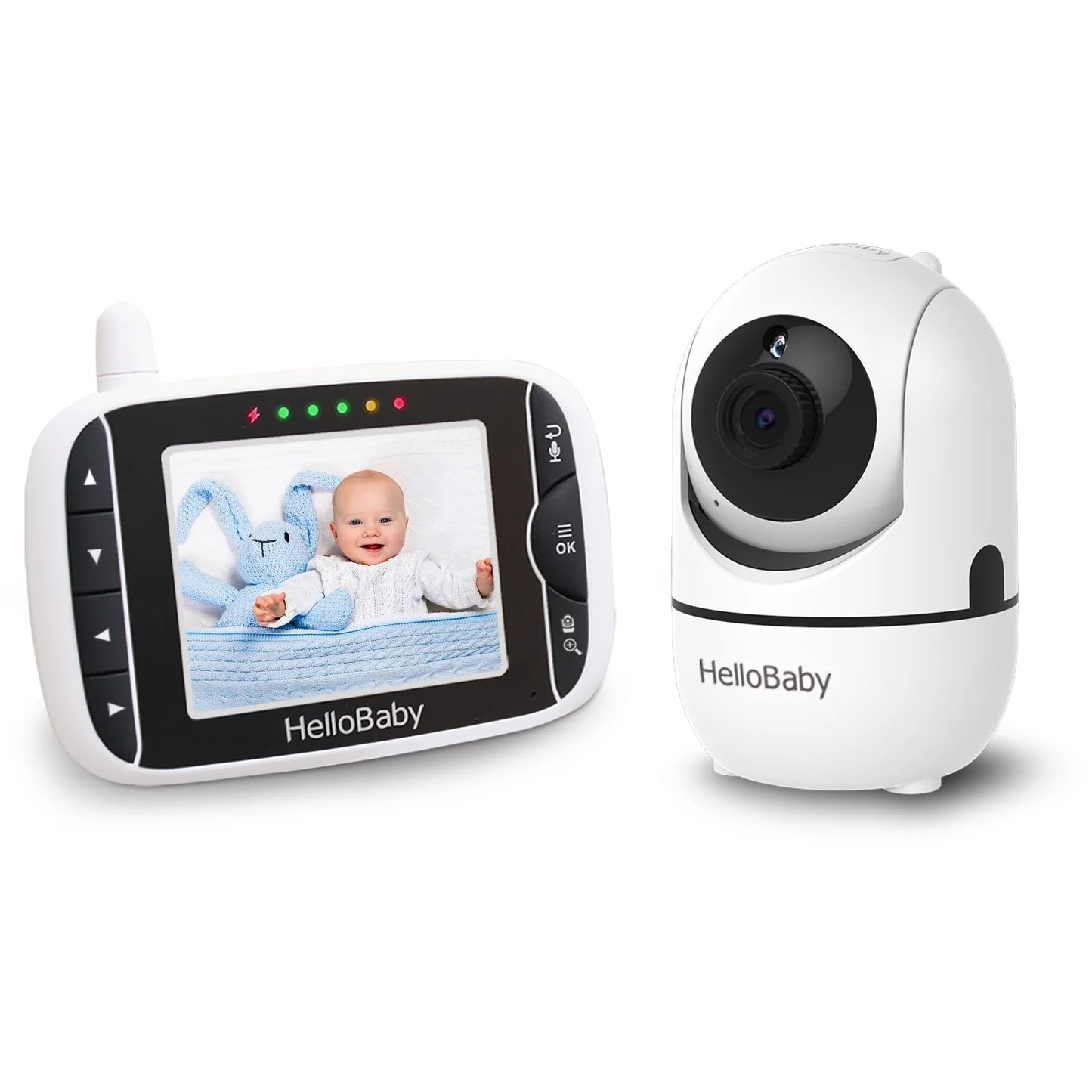 Baby Monitor with Remote Pan-Tilt-Zoom Camera, 3.2 Inch Video Baby Monitor HB65 with Camera and Audio, Night Vision, 2-Way Talk,Temperature Sensor, 960Ft Range