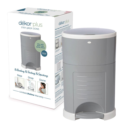 plus Hands-Free Diaper Pail | Gray