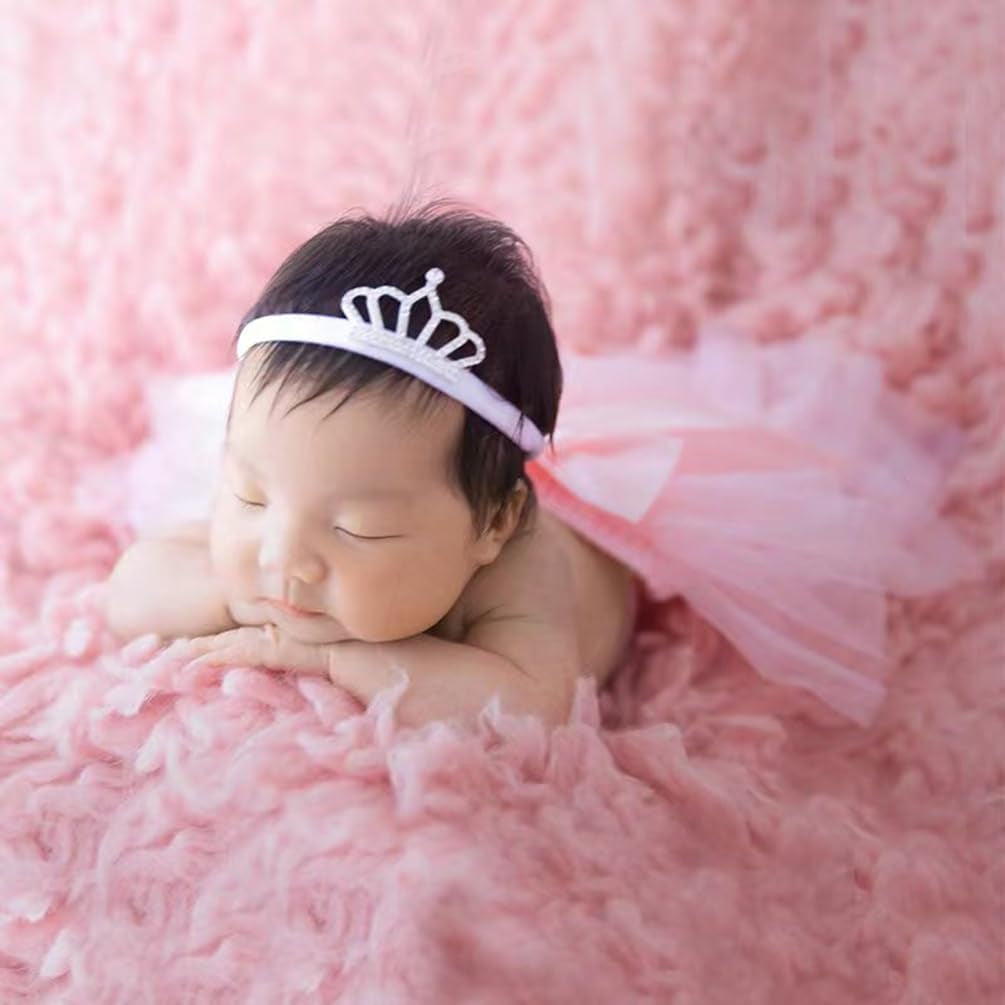 Newborn Baby Girl Photography Props Tutu Skirt Headdress Photo Shoot Outfits Infant Princess Photos Costume