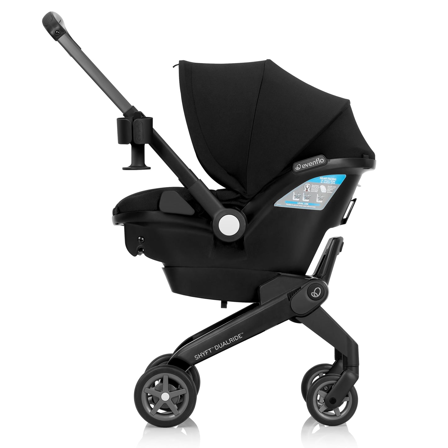 Shyft Dualride Infant Car Seat and Stroller Combo (Beaufort Black), Unisex