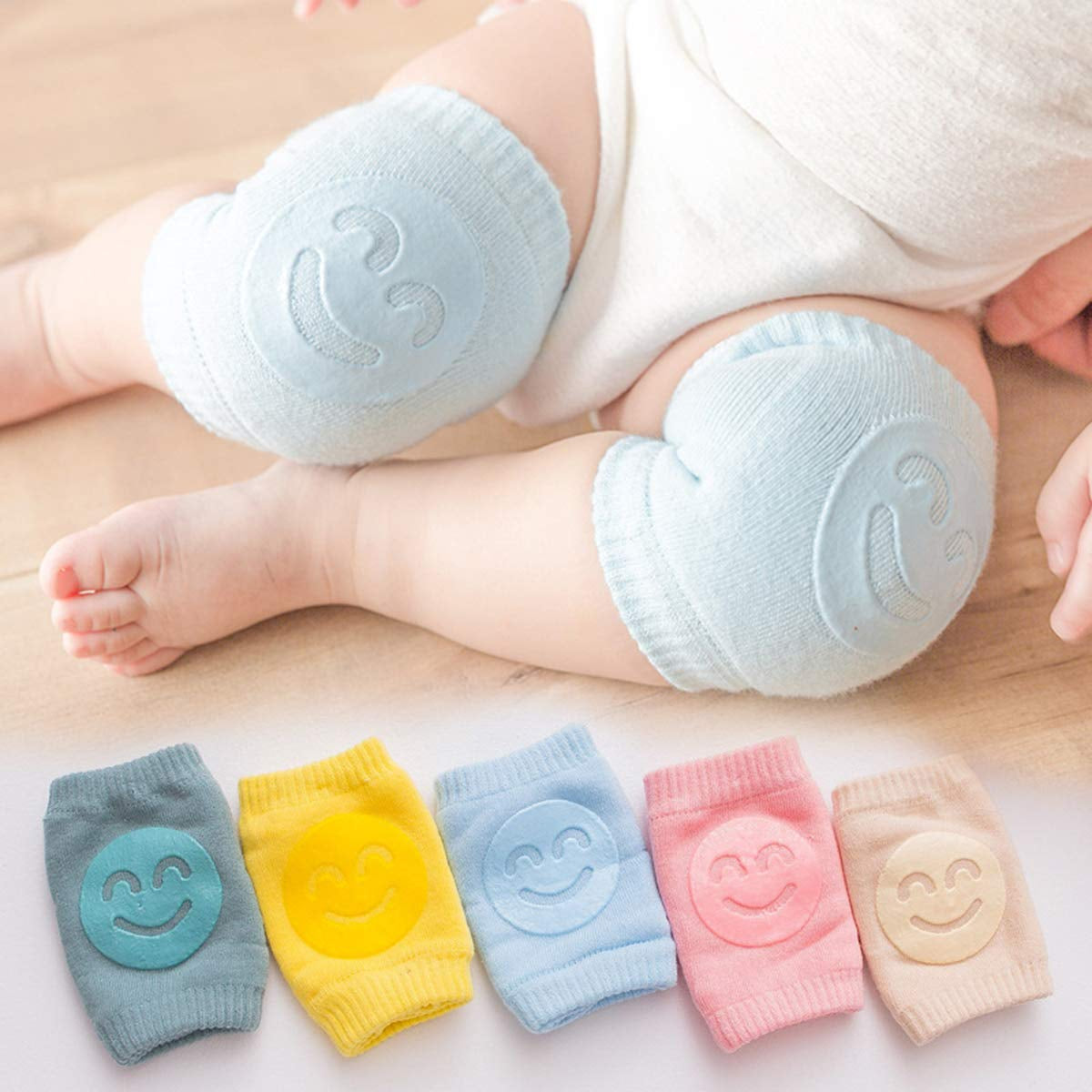 Toddler Baby Head Protector Pad Safety Cushion with Knee Pads&Anti-Slip Socks,Elephant