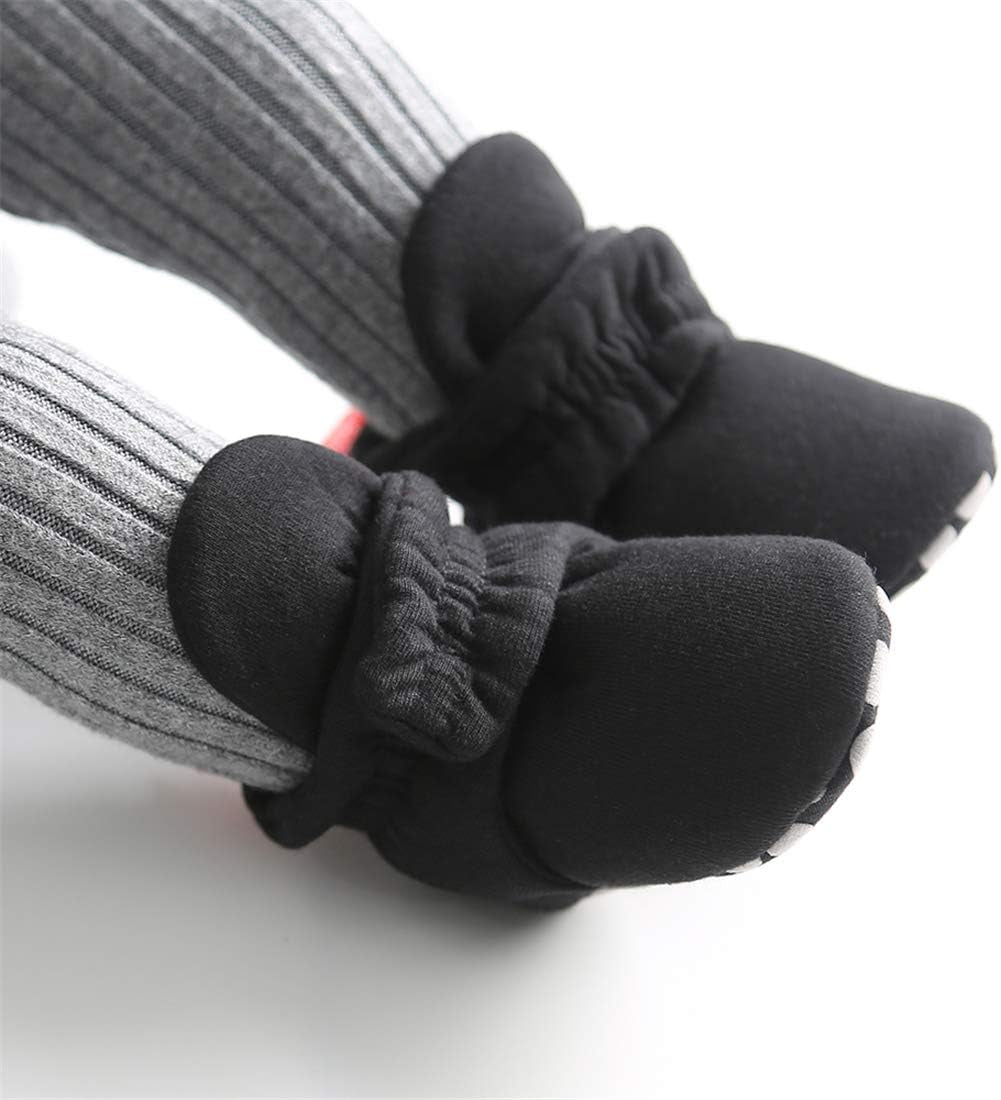 Baby Unisex Booties Warm Fleece Winter Stay on Infant Slipper Socks Boys Girls Soft Non Slip Sole Newborn First Walkers Ankle Crib Shoes