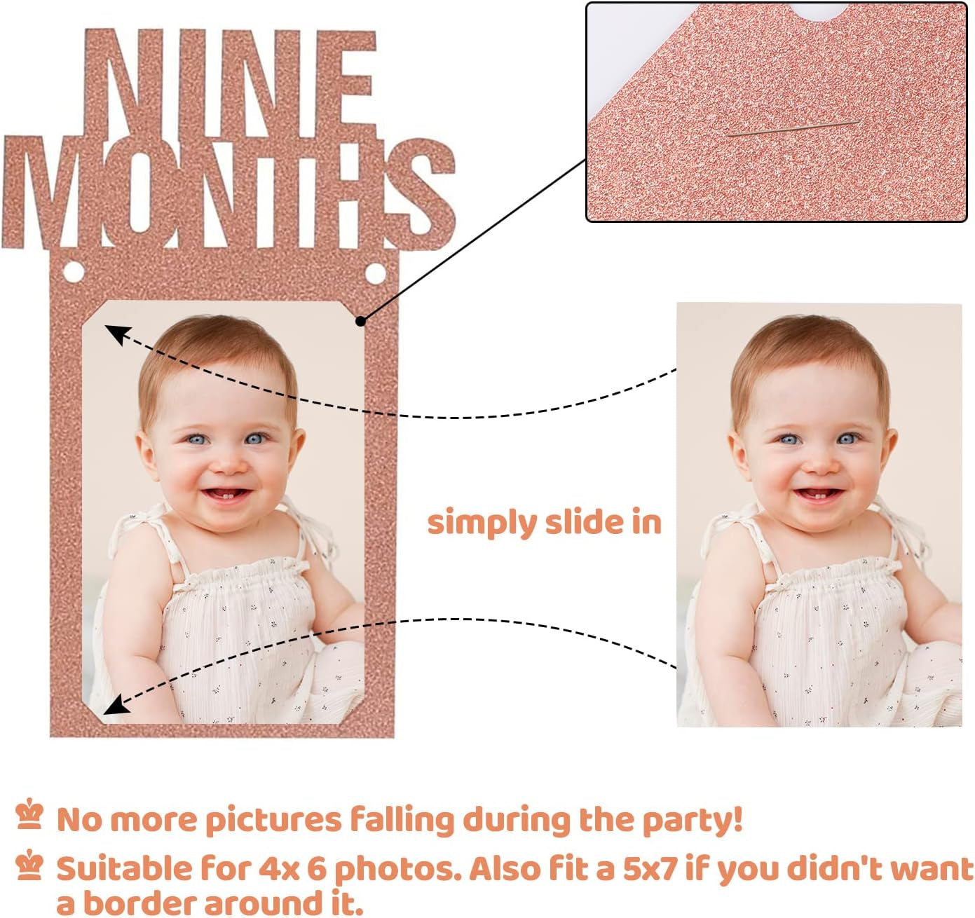 12 Months Photo Banner, 1St Birthday Photo Banner, First Birthday Banner Decorations for Newborn to 12 Months, High Chair Decorations for 1St Birthday Girl