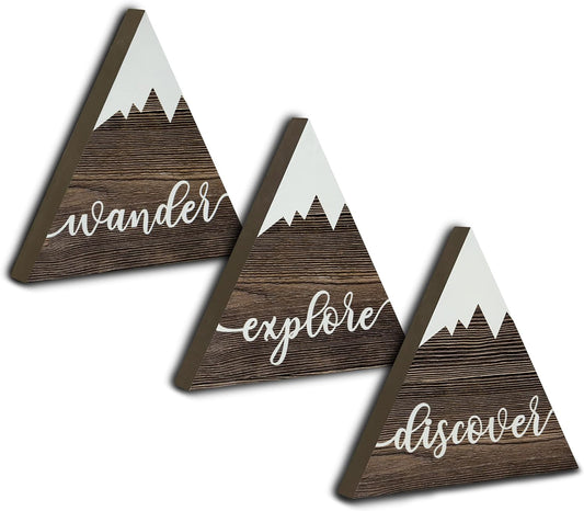 3Pc Mountain Decor, Woodland Forest Decor for Nursery Wall Decor, Baby Decor for Nursery, Adventure Nursery Decor for Boy or Girl