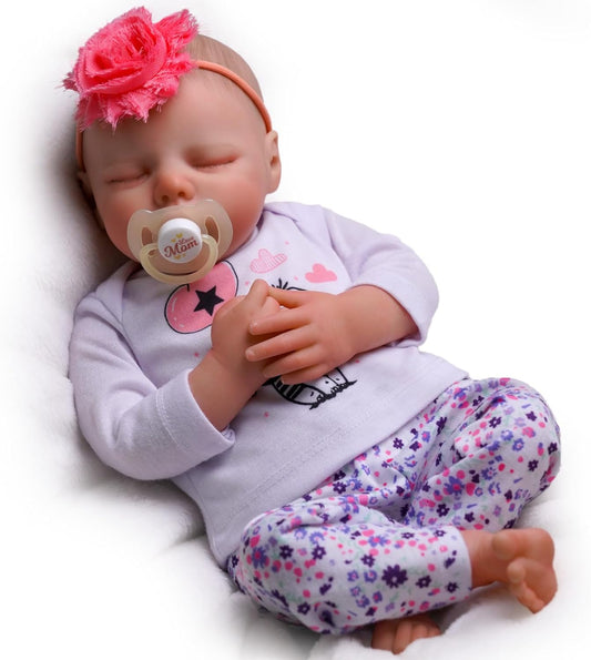 Lifelike Reborn Baby Dolls - 0-3 Months Baby Soft Body Realistic-Newborn Baby Dolls Real Life Baby Dolls with Feeding Kit & Gift Box for Kids Age 3 + or Collection3