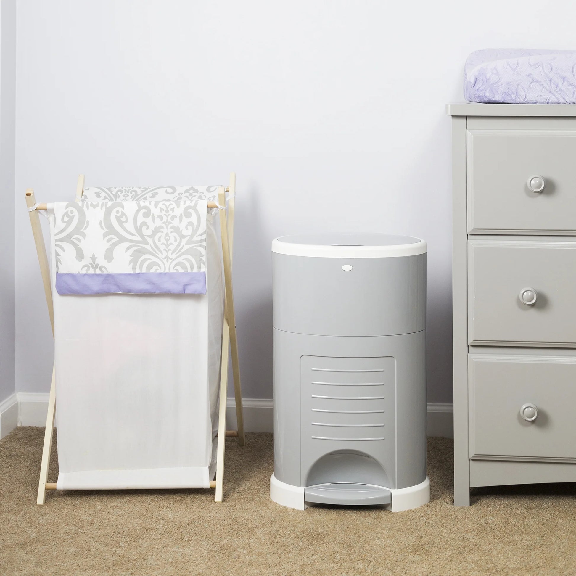 Classic Hands-Free Diaper Pail | Gray