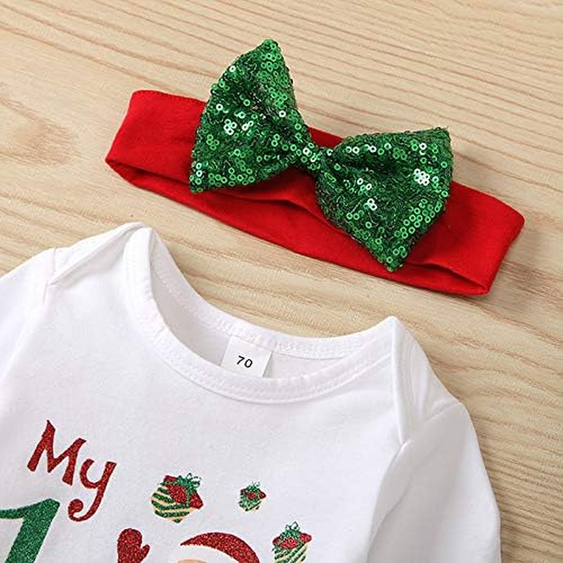 Bodysuit+Tutu Skirt+Leg Warmers+Bow Headband Christmas Outfits Set