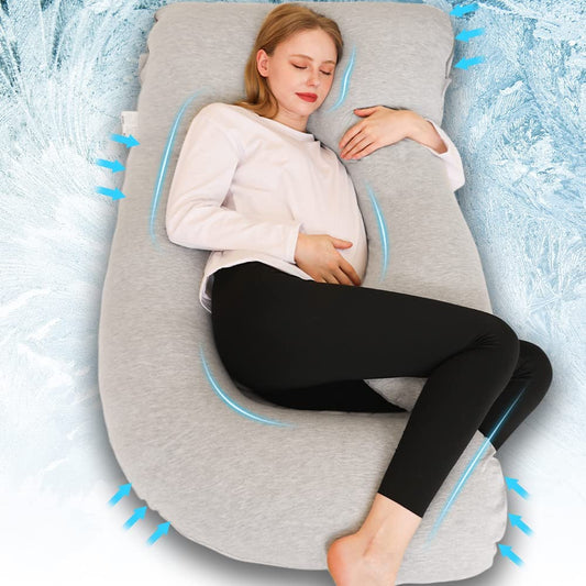 Pregnancy Pillows, U Shaped Full Body Pillow for Pregnancy 58 Inch Maternity Pillow for Pregnant Women, Pregnancy Must Haves Cooling Pregnancy Pillows for Sleeping