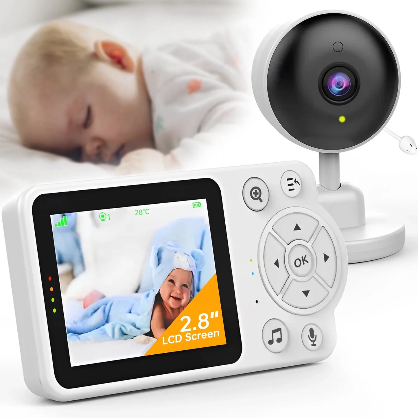 with Camera and Audio, Video , Night Vision, 2-Way Talk, 480P