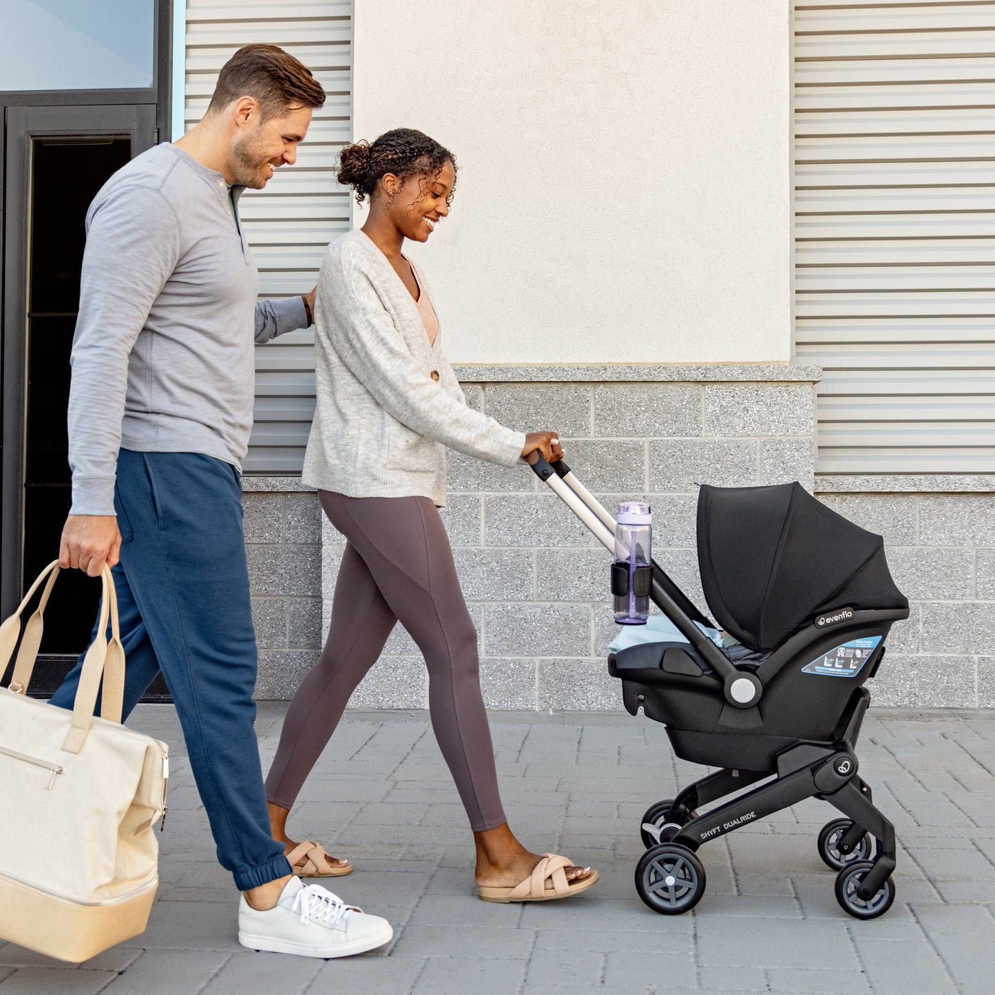 Shyft Dualride with Carryall Storage Infant Car Seat and Stroller Combo (Boone Gray)