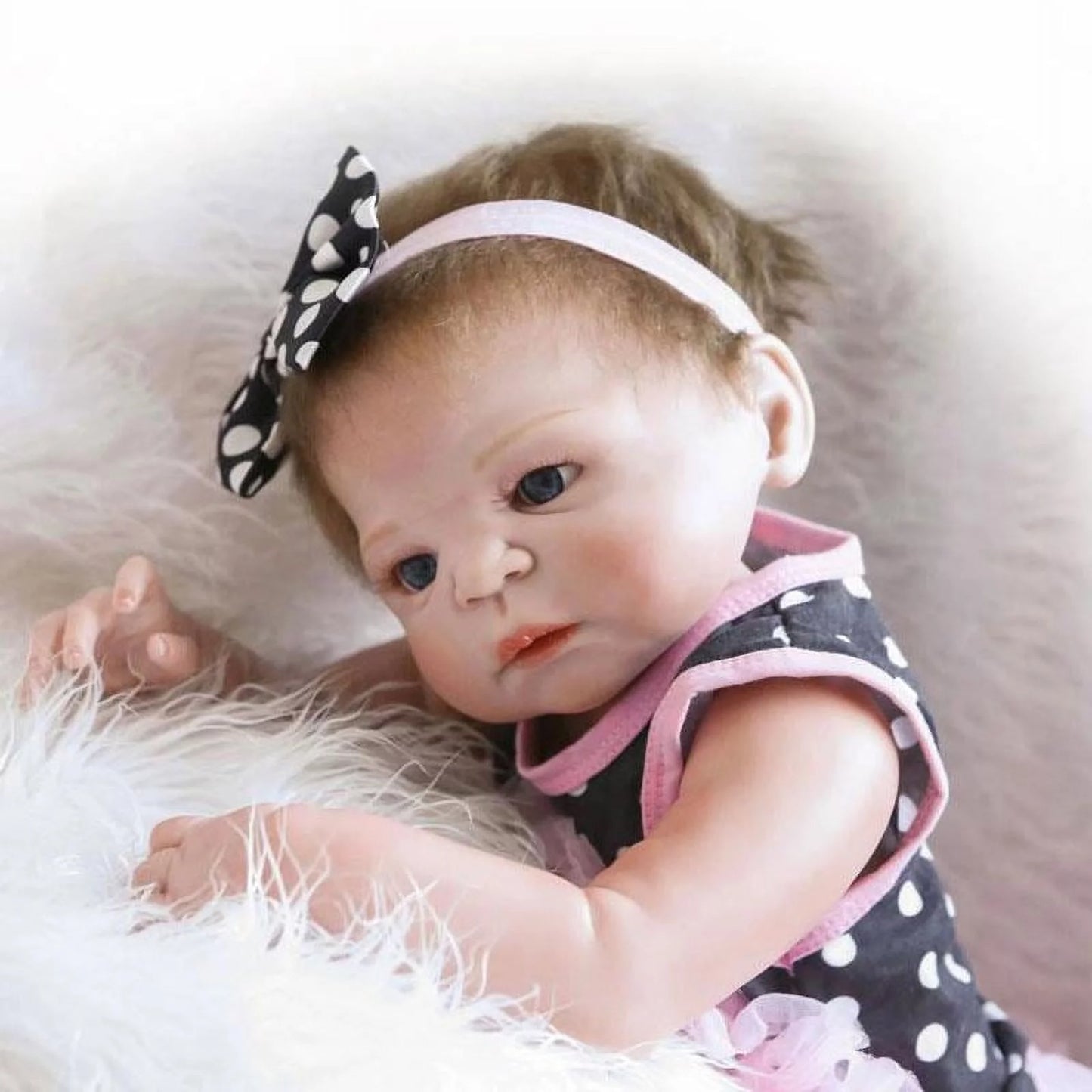 23" Newborn Handmade Reborn Baby Doll Full Body Silicone Vinyl Girl