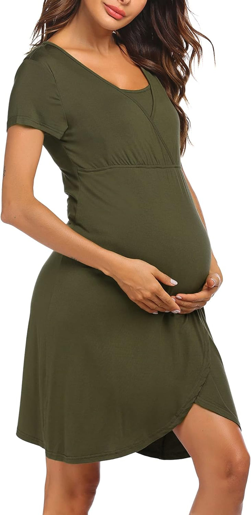 Nursing Nightgown Maternity Dress Breasfeeding Sleepwear for Women