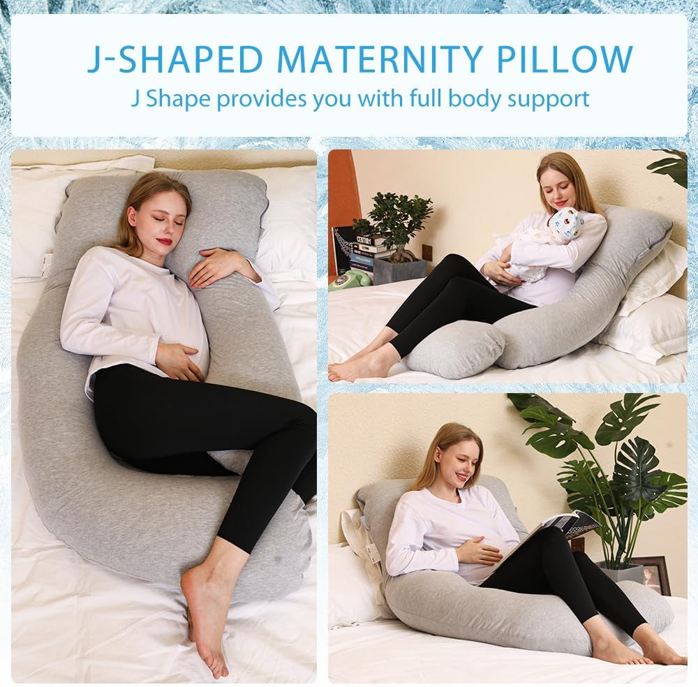 Pregnancy Pillows, U Shaped Full Body Pillow for Pregnancy 58 Inch Maternity Pillow for Pregnant Women, Pregnancy Must Haves Cooling Pregnancy Pillows for Sleeping