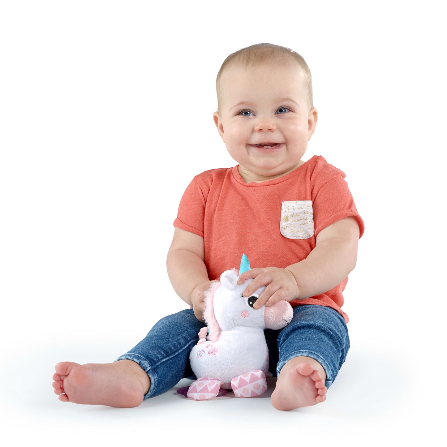 Sparkle & Shine Unicorn On-The-Go Take-Along Clip-On Toy, Ages Newborn +