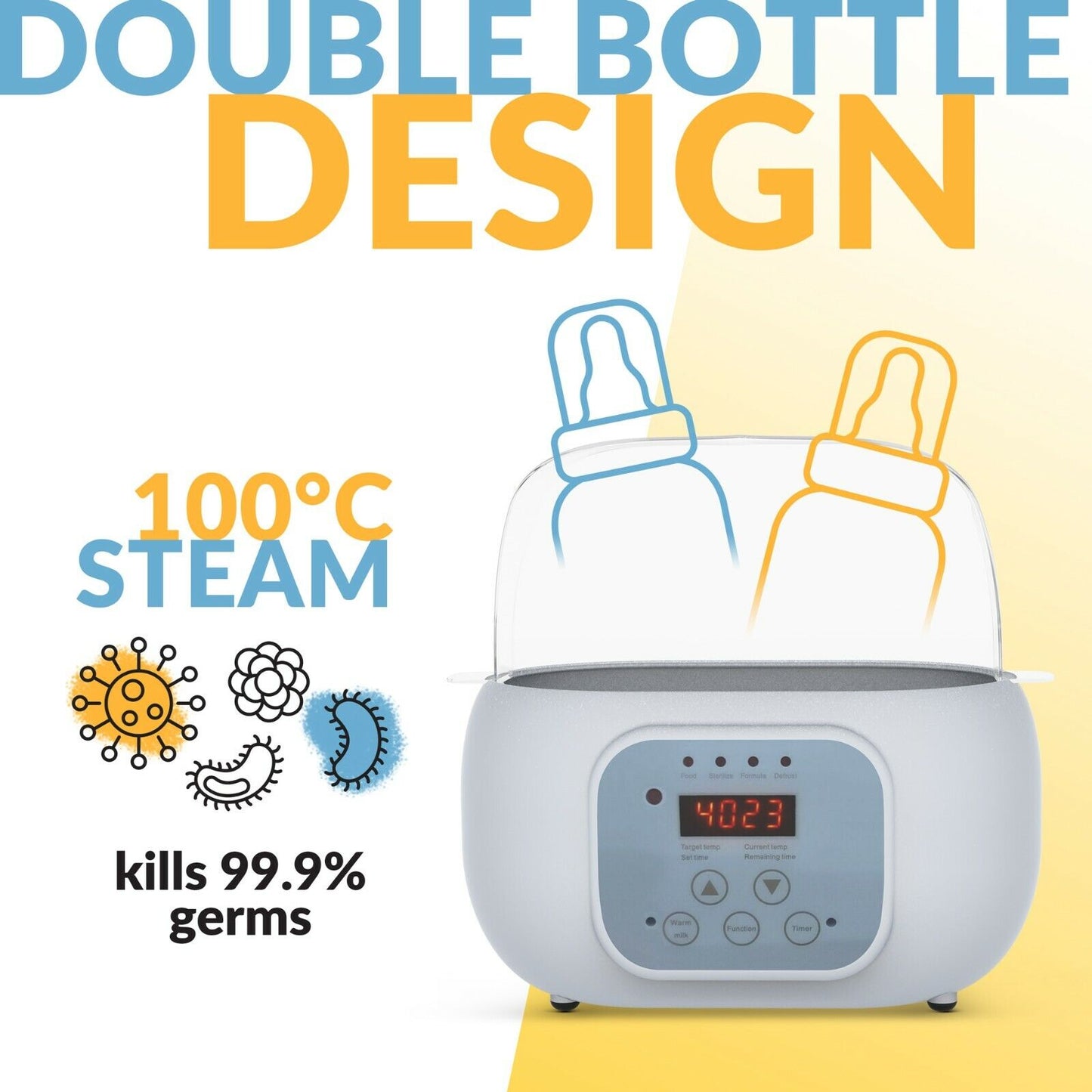 Baby Bottle Warmer with Remote Control Milk Formula Sterilizer Baby Shower Gift