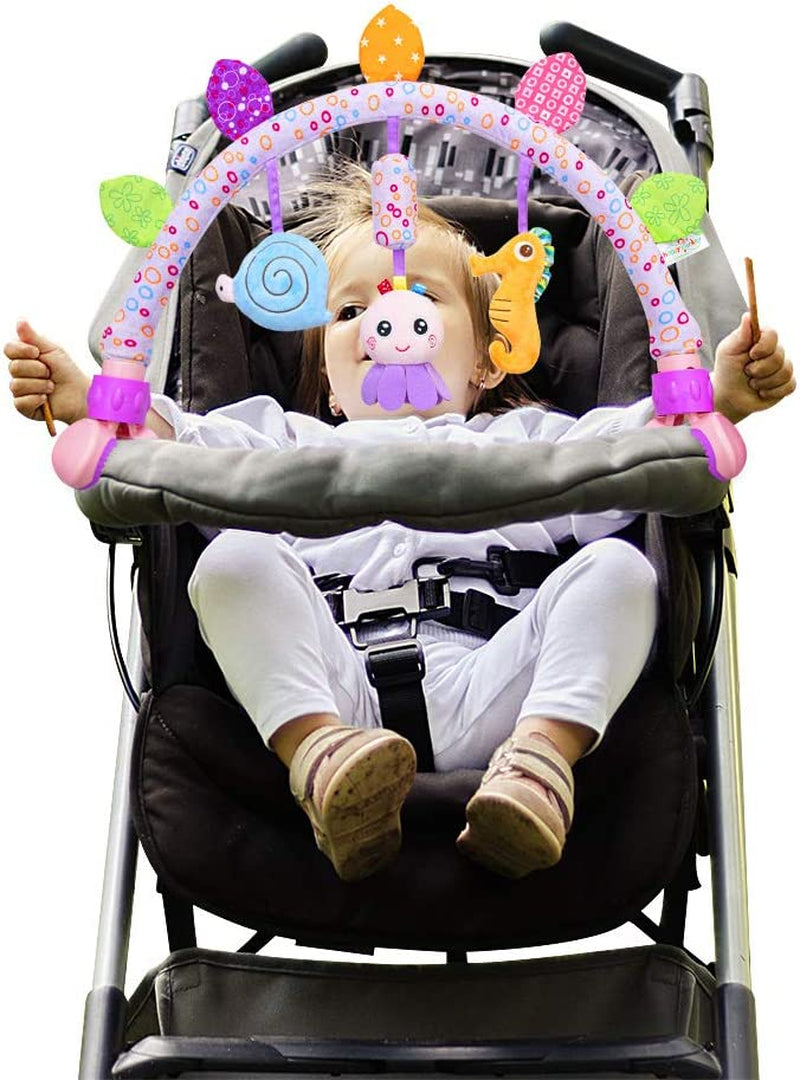 Travel Arch Bassinet Toys for Baby Stroller, Crib & Pram. Activity Bar Toy for Indoor and Outdoor(Purle)